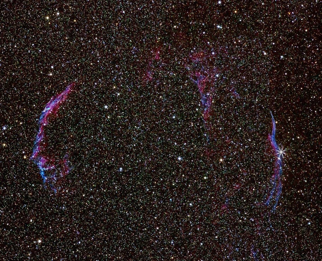 Les Dentelles du Cygne - NGC 6960, NGC 6992 et le triangle de Pickering