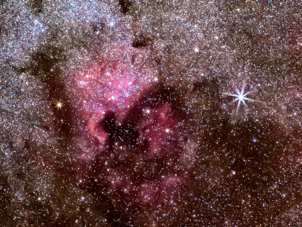 NGC 7000 + Deneb dans la constellation du Cygne