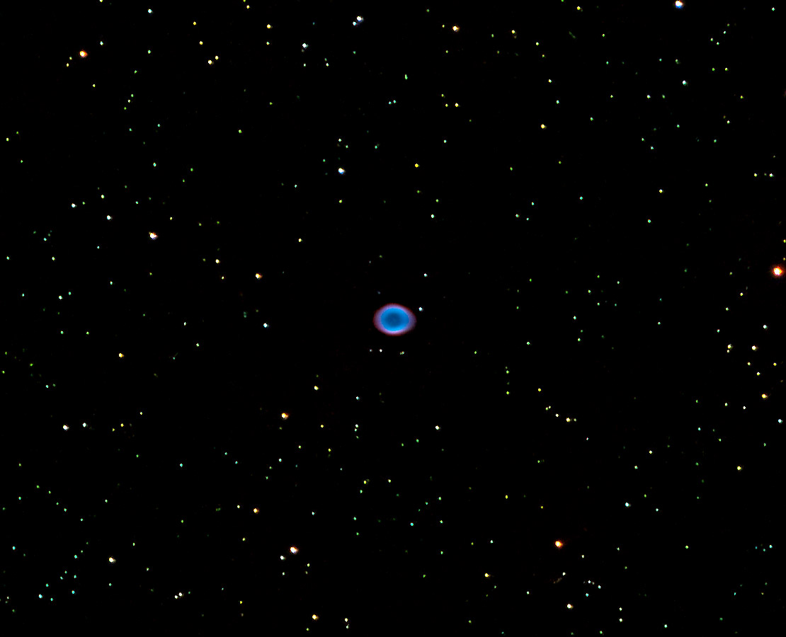 La nébuleuse de la Lyre, M57 dans la constellation de la Lyre
