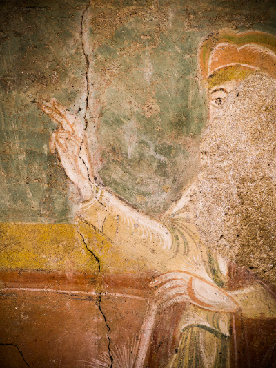 Détail d'une fresque du Chœur de l'église de Brinay