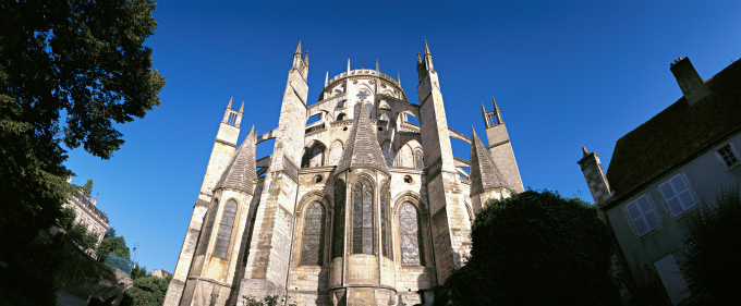 Panorama du chevet de la cathédrale Saint-Etienne de Bourges