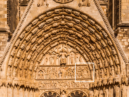 Tympan central de la cathédrale de Bourges