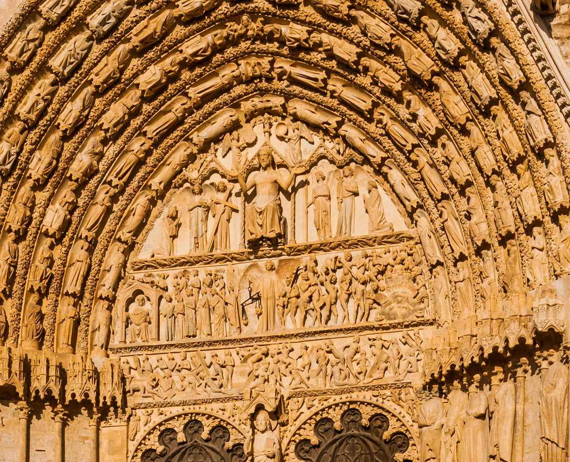 Tympan du portail central de la cathédrale Saint-Etienne de Bourges