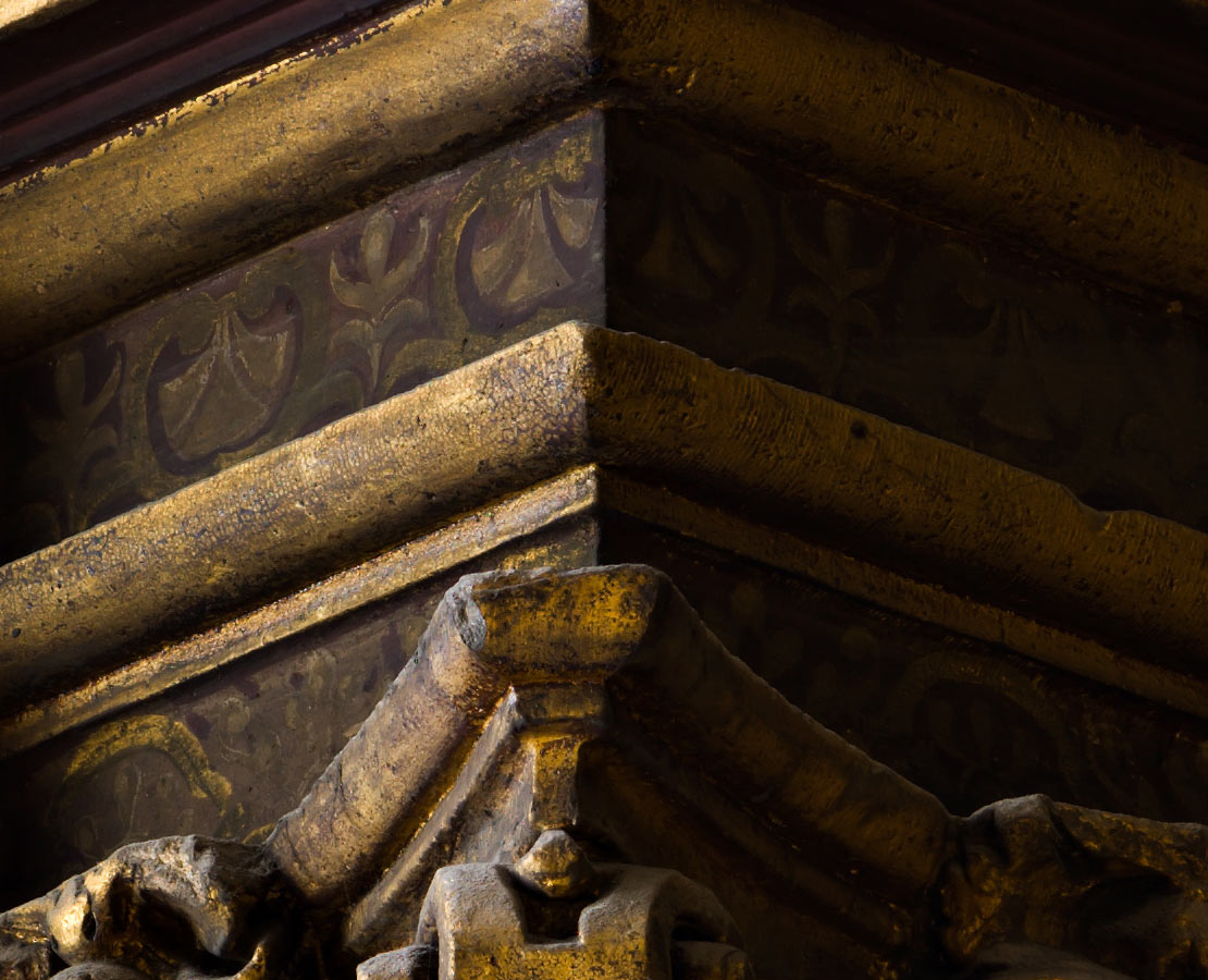Détail d'un chapiteau corinthien de l'église Saint-Eustache, Paris