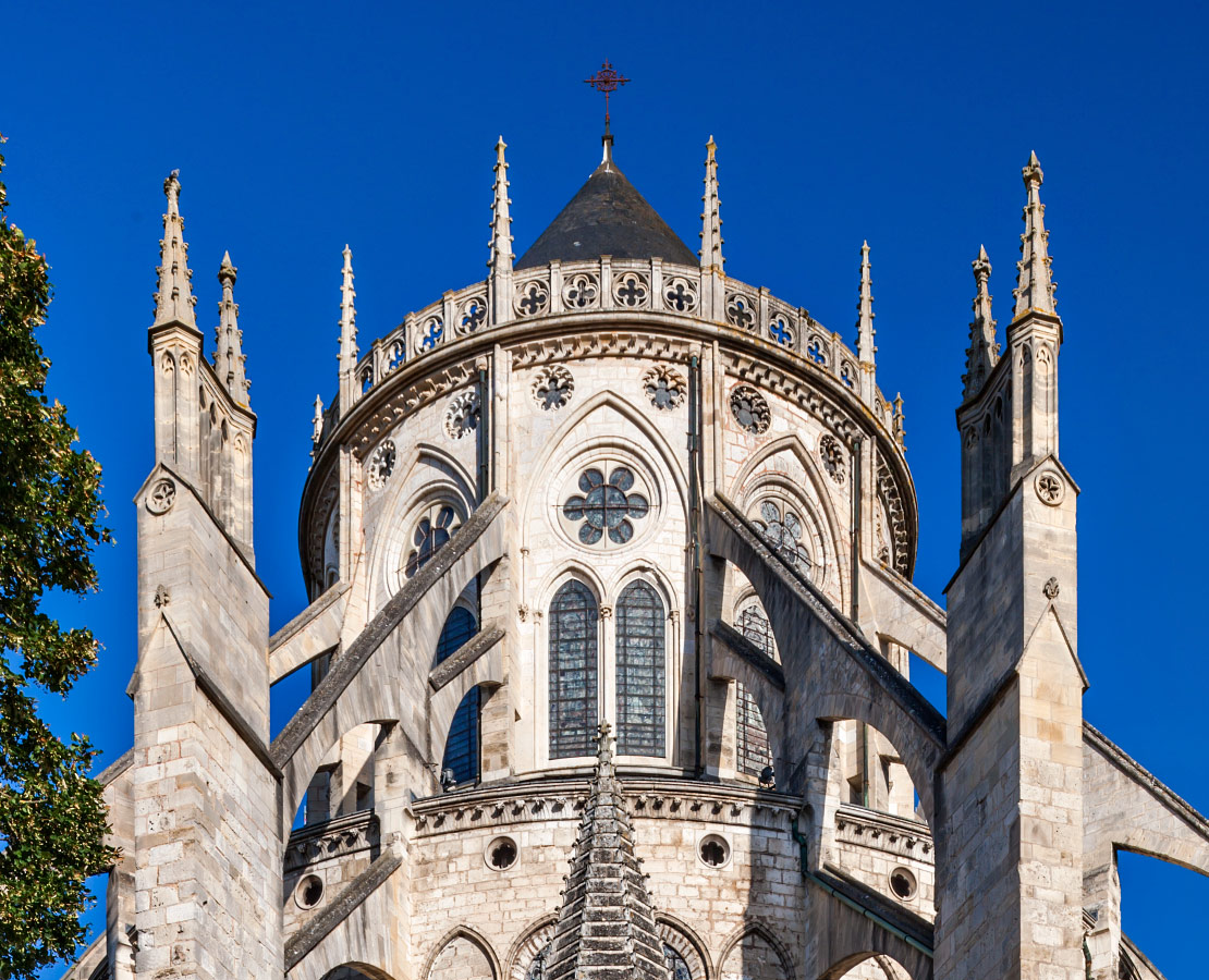 Détail du chevet de la cathédrale Saint-Etienne de Bourges