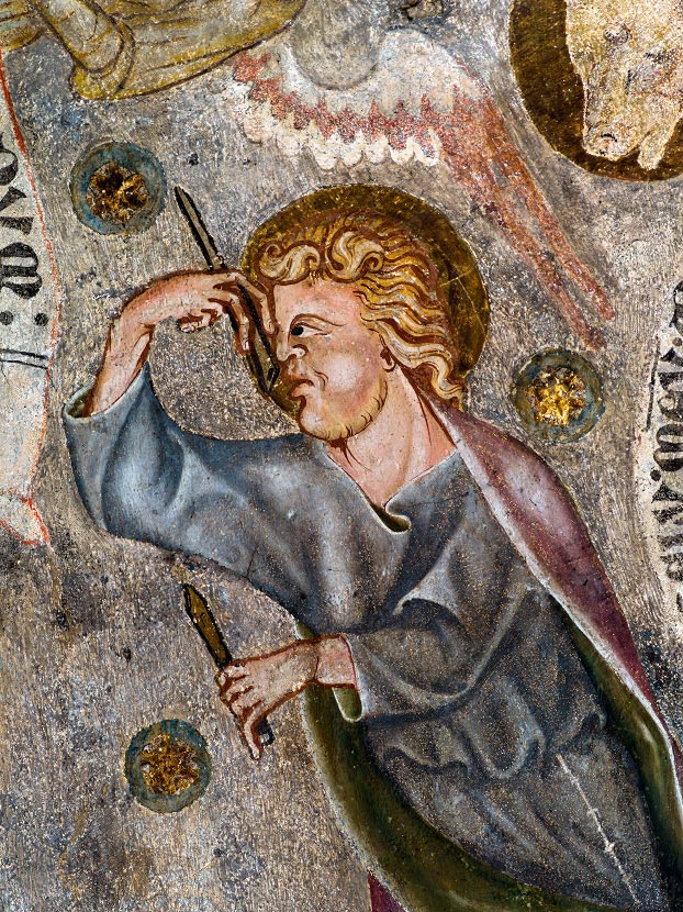 Peinture du plafond de la chapelle de l'église Saint-Cerneuf de Billom, dans le Puy-de-Dôme