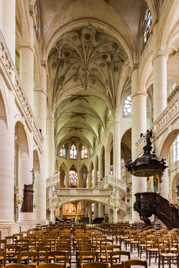 Nef de l'église Saint-Etienne-du-Mont à Paris