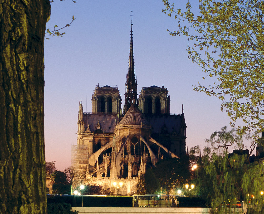 Détail du chevet de la cathédrale Notre-Dame de Paris