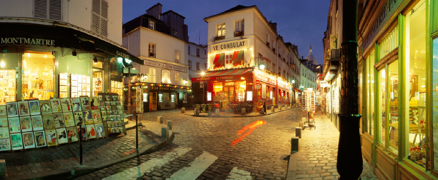 Montmartre et la rue Norvins, Paris