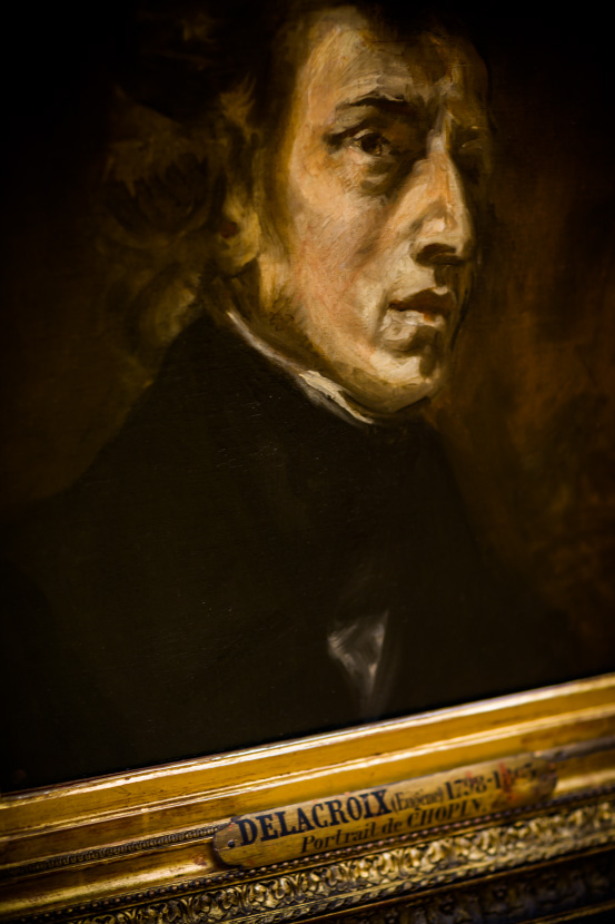 Portrait de Chopin par Eugène Delacroix au musée du Louvre