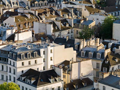 Les toits de Paris sur la rive gauche