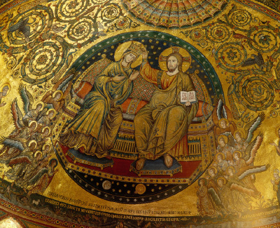 Mosaïque de la Vierge marie à Sainte-Marie Majeure de Rome