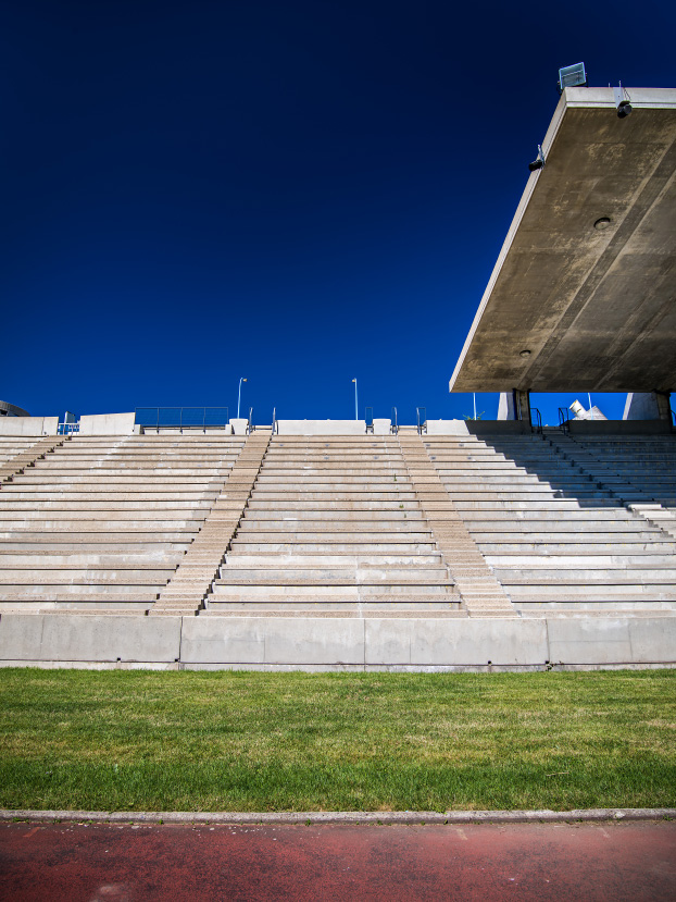 Gradins du stade Le Corbusier à Firminy-Vert 