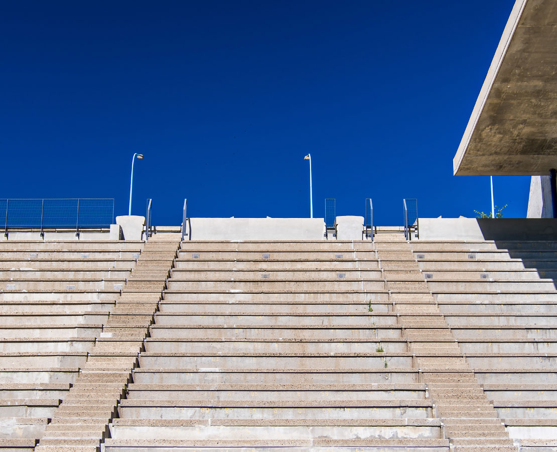 Tribune du stade Le Corbusier à Firminy-Vert